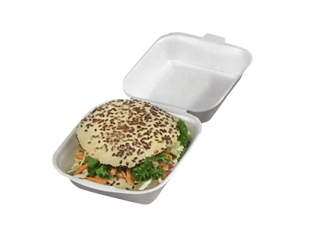 Burgeræske skum stor med låg 500 stk.