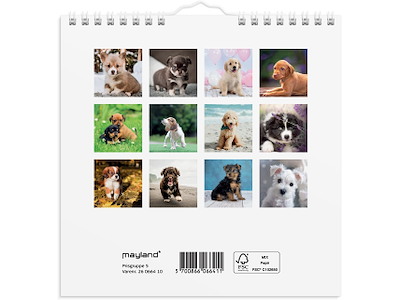 Vægkalender mini Hundehvalpe 2026