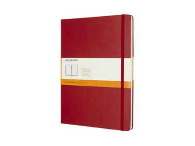 Notesbog Moleskine | Classic hard | Linjeret | XL | rød