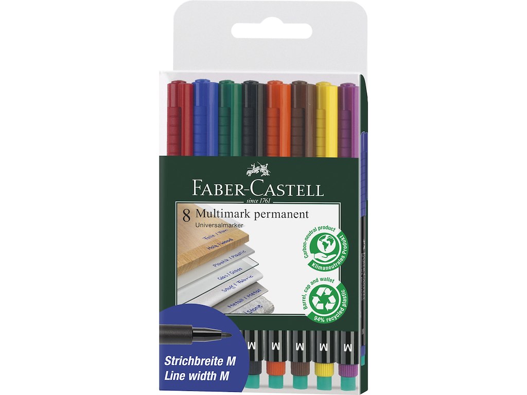 Marker Faber Castell Multi M 8 ass. farver 