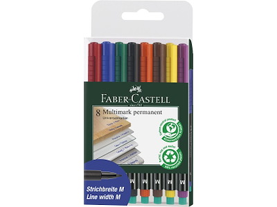 Marker Faber Castell Multi M 8 ass. farver 