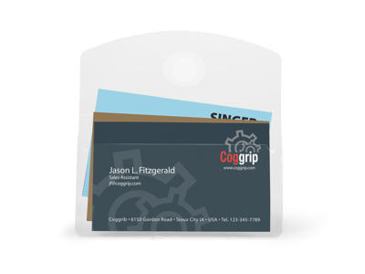 Visitkortlomme 105x60mm åben lang side, selvkl. 10 stk.