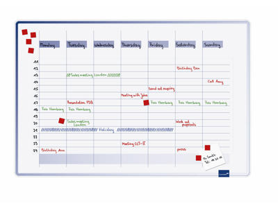 Ugetavle Legamaster 7 dage 60x90 cm