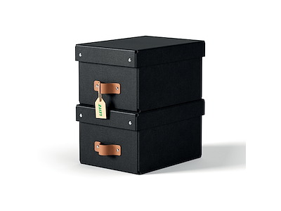 Opbevaringskasse Leitz Puro small sort 2 stk