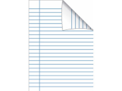 Skolehæfte A5 22 linjer rød