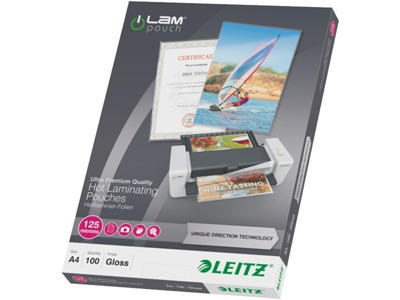 Lamineringslomme A4 125 mic m/hul 100 stk.
