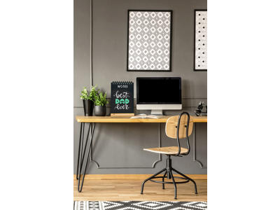 Chalkboard Woody glas sort ramme 60x40 cm Securit