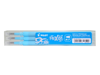Refill Pilot FriXion lysblå 0,7 mm 3-stk