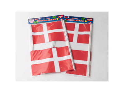 Flag på pind 20x27 Dannebrog papir 10 stk
