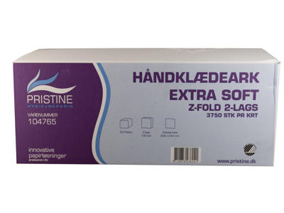 Håndklædeark Pristine Z-fold extra soft 2-lags 3750 stk