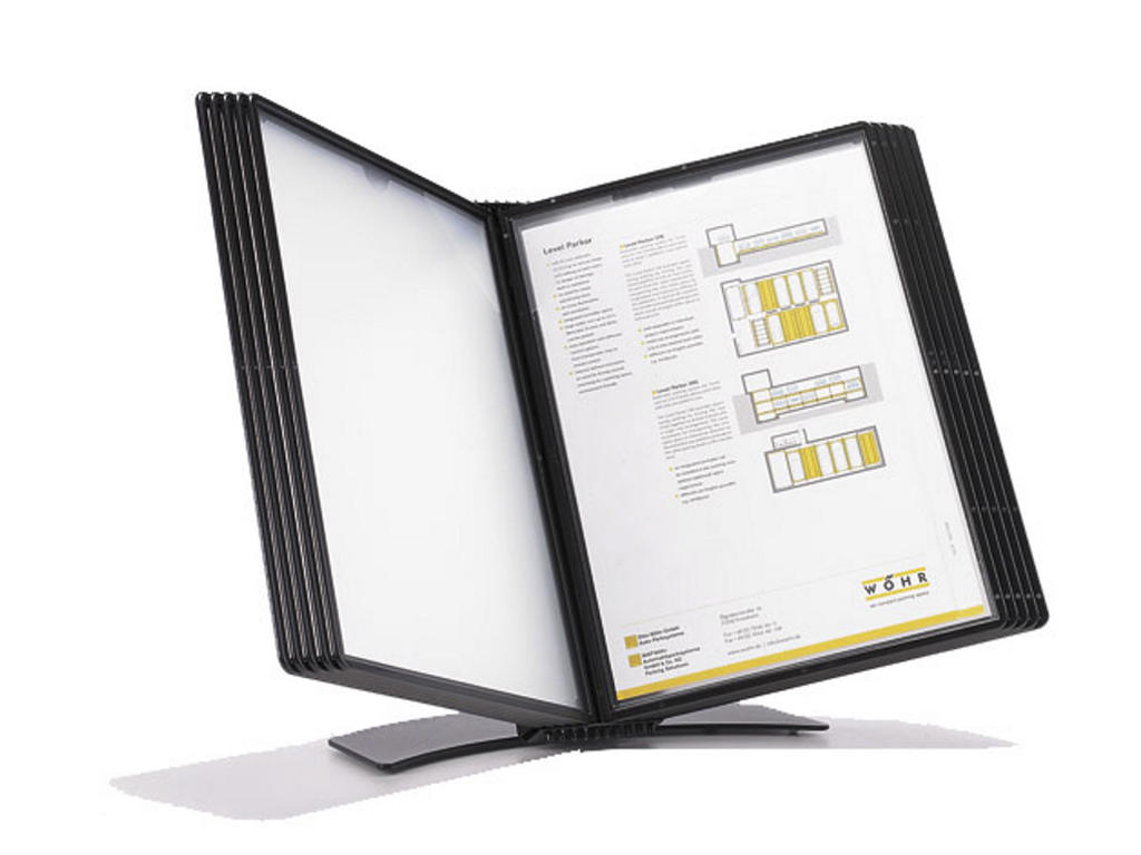 Registersystem EasyMount bord A5 sort t/10 lommer