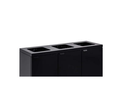 Affaldsbeholder Bica 3x65L sort