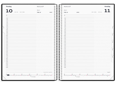 Timekalender blå PP-plast 2027