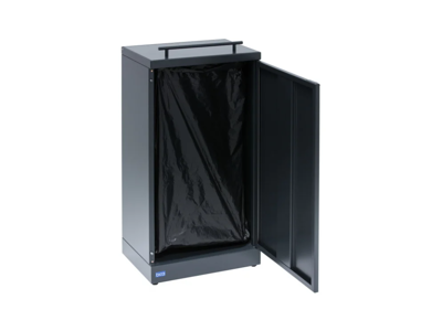 Affaldsbeholder Bica 95L m/låg sort