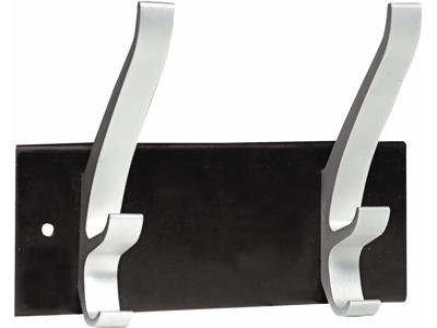 Knagerække Unilux Cypres sort/alu 2 