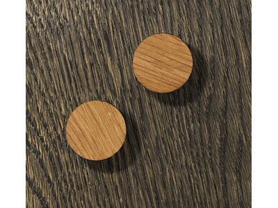 Magneter | Naga | til glastavle | cirkel | teak | 2 stk
