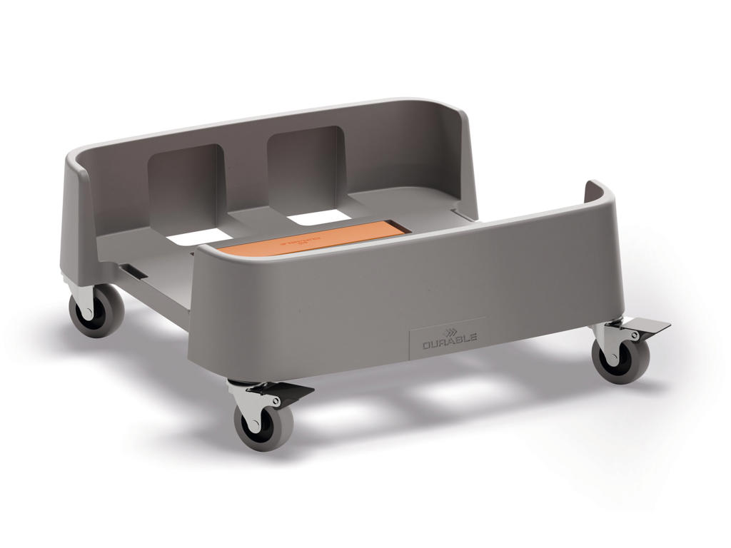 Vogn Durabin 90L. grafitgrå rPP m/4 hjul 