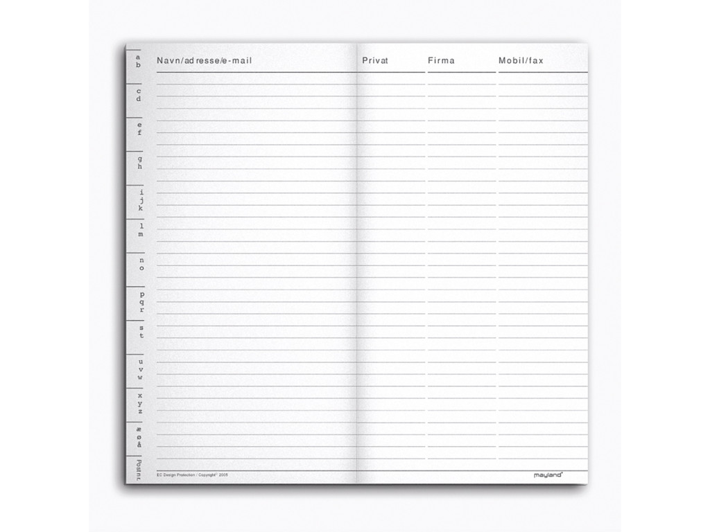 Telefon/adresseregister refill 8x16
368200