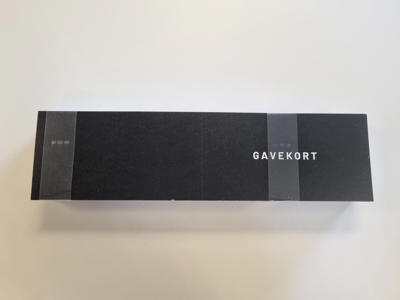 Gavekort sort 8,5x16cm 100 stk