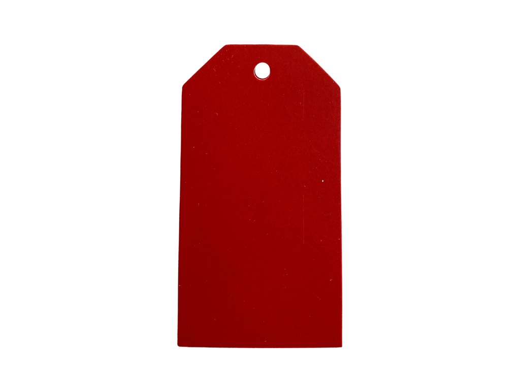 Manillamærker 40x80 mm A2 rød/hvid 100 stk