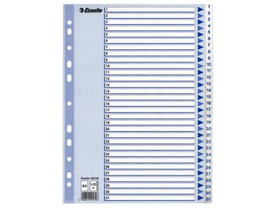 Talregister A4 Esselte 1-31 Hvid