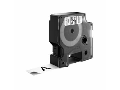 Dymo tape 19mm nylon flex sort/hvid S0718050