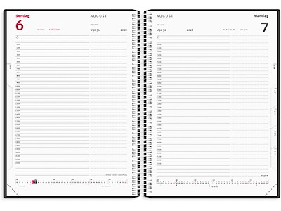 Timekalender sort PP-plast 2028