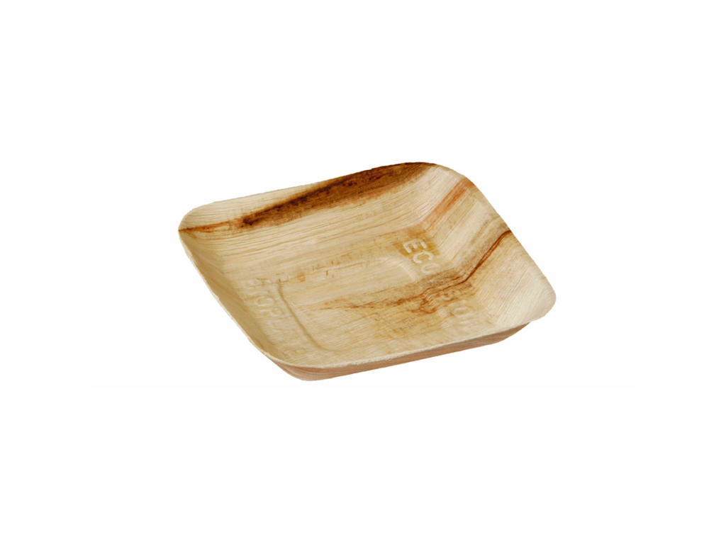 Tallerken 17x17 cm palmeblad 100 stk.