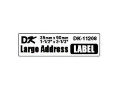 Label Brother DK11208 38x90mm hvid 400 stk