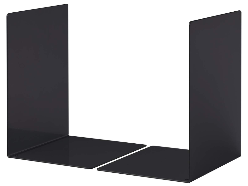 Bogstøtte metal 16x22x16 cm sort 2 stk