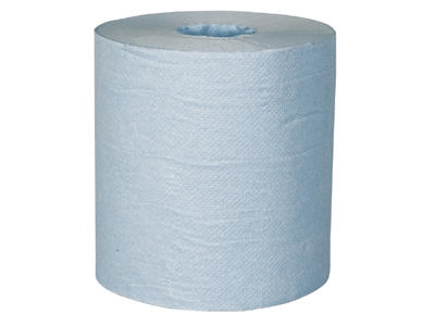 Håndklæderulle midi m/paprør blå 20 cm x 300 meter