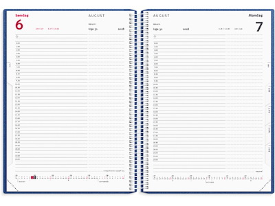 Timekalender blå PP-plast 2028
