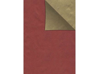 Gavepapir | rød/guld | dobbeltsidet | 55 cm x 130m