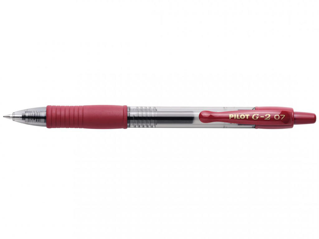 Pilot gelpen G-2 0,7 medium mørkerød