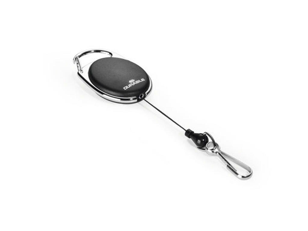 Nøglesnor YO-YO Durable sort med krog