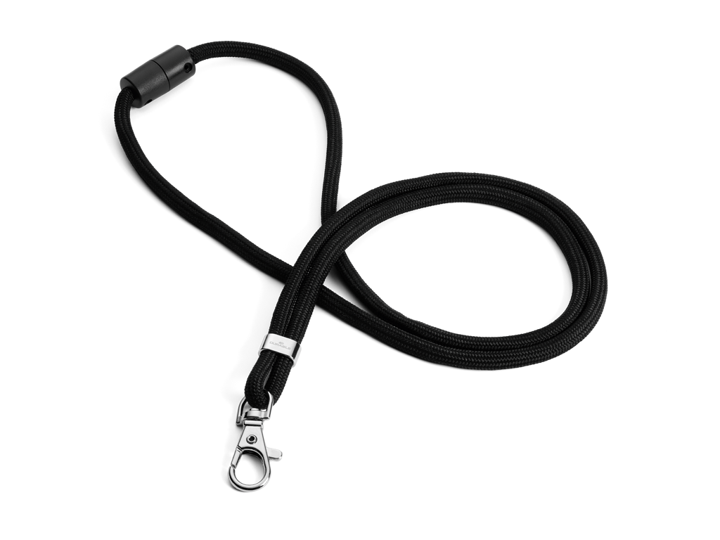 Nøglesnor/Keyhanger Durable rPET med karabinhage og sikkerhedslås sort 10 stk