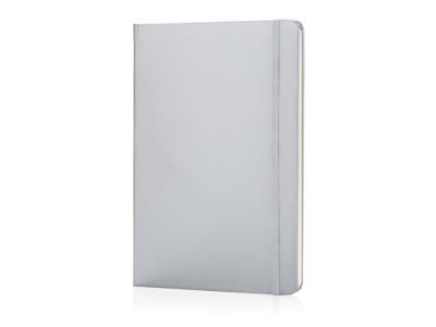 Basic hardcover notesbog A5, sølv