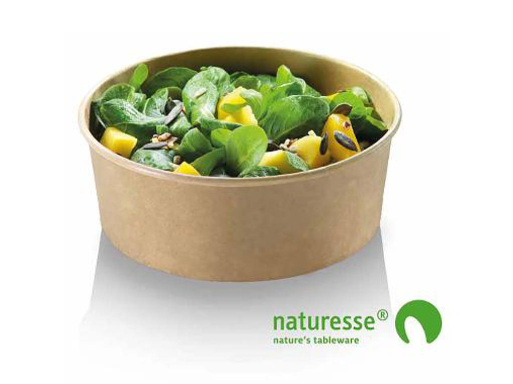 Salatskål Ø18,5 1200ml. brun bionedbrydelig 160 stk. 