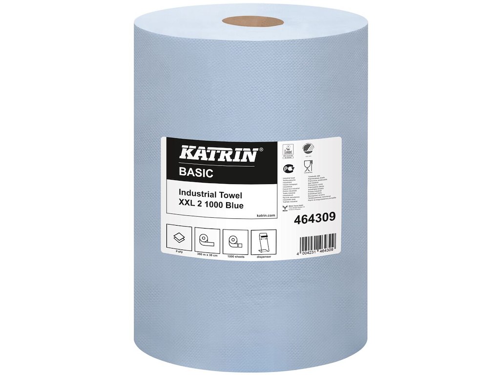 Værkstedsrulle blå Katrin Basic 464309 XXL 2-lags 2 ruller 