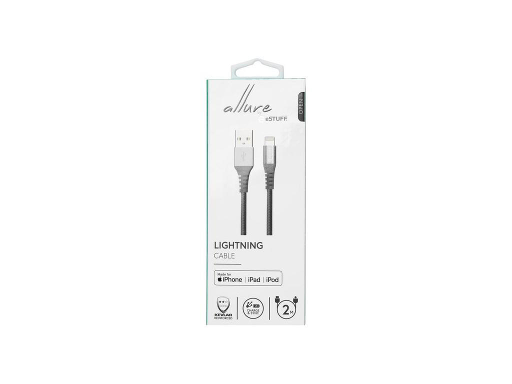 iPhone Lightning Cable MFI 2M Grey