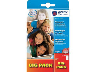 Fotopapir 10x15 cm . 180gr. inkjet Glossy 100 ark