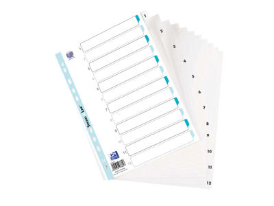 Talregister A4 Strongline 1-12 hvid