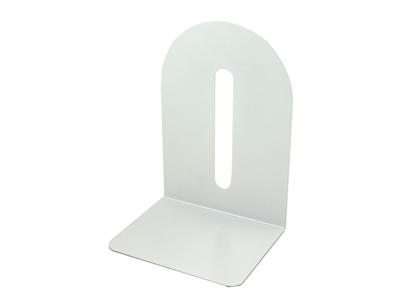 Bogstøtte metal 20 cm hvid