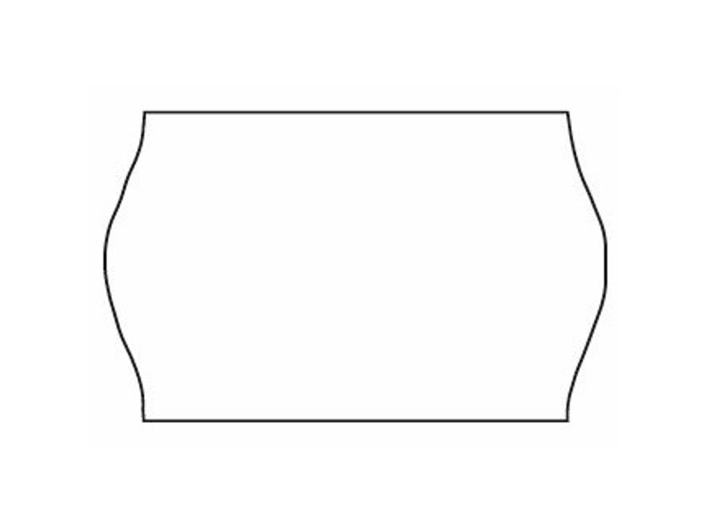 Prisetiket 26x16mm permanent hvid 1200 stk