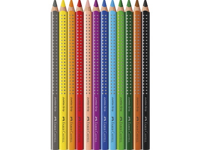 Farveblyant Faber Castell Jumbo Grip 12 ass.