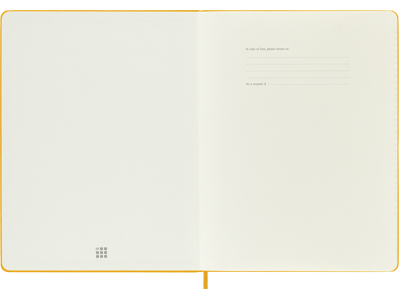 Notesbog Moleskine | Classic Hard | Linjeret | XL | Orange-gul silke