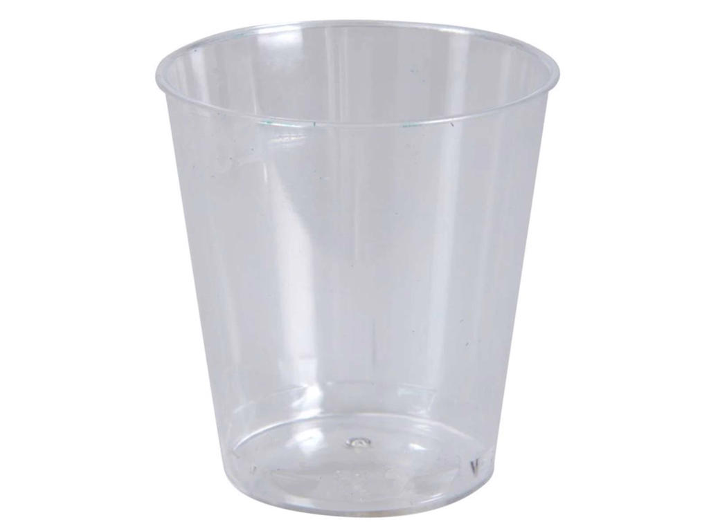 Plastglas hård PS snaps 2/3 cl 50 stk
