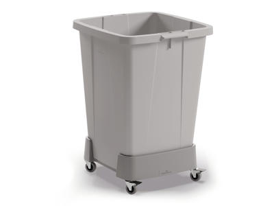 Vogn Durabin 90L. grafitgrå rPP m/4 hjul 