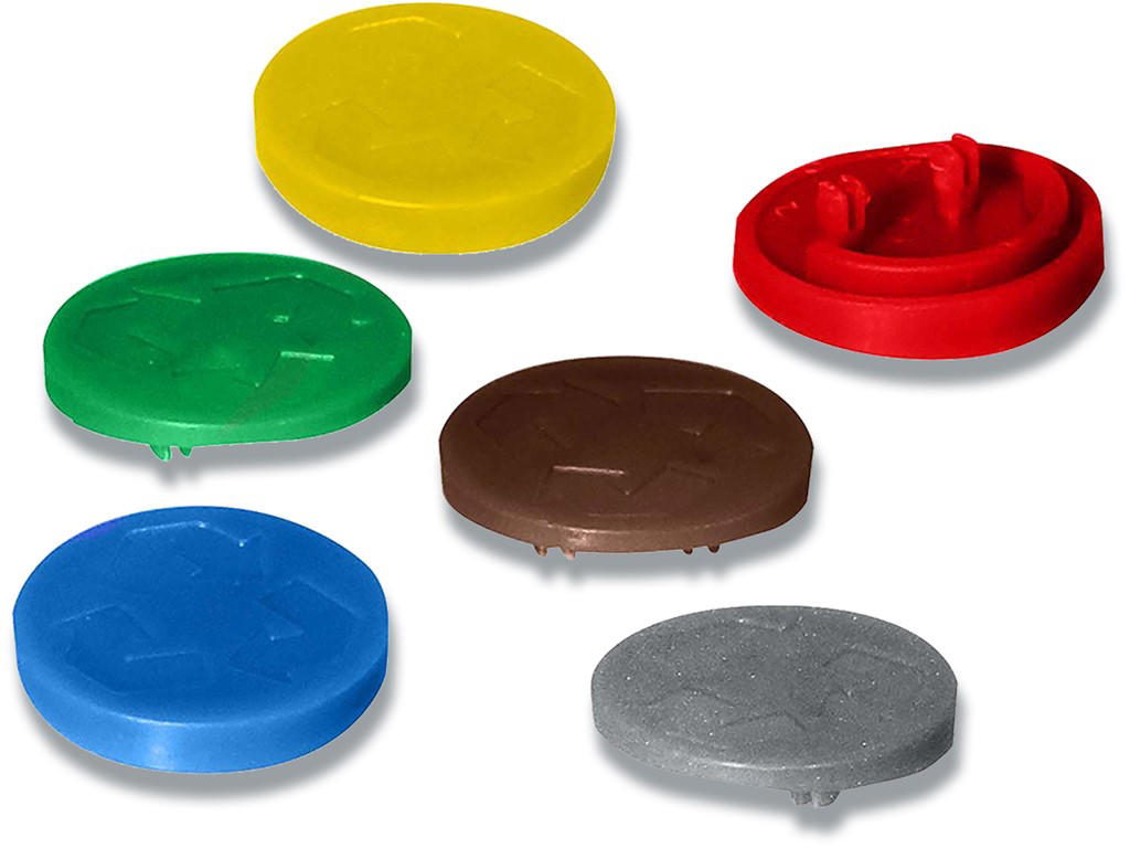 Farvekodebrikker t/Avedøre affaldsspande, 6 ass.