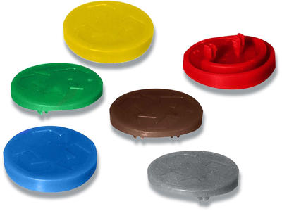 Farvekodebrikker t/Avedøre affaldsspande, 6 ass.